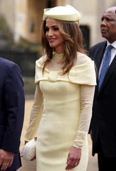 Regina Rania la încoronarea regelui Charles