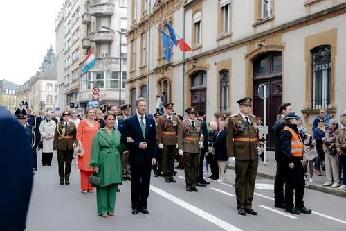 Marele Duce Henri, Marea Ducesa Maria Teresa, Marele Duce Guillaume, Marea Ducesa Stephanie, Prințul Charles. FOTO Kary Barthelmey/Maison du Grand Duc