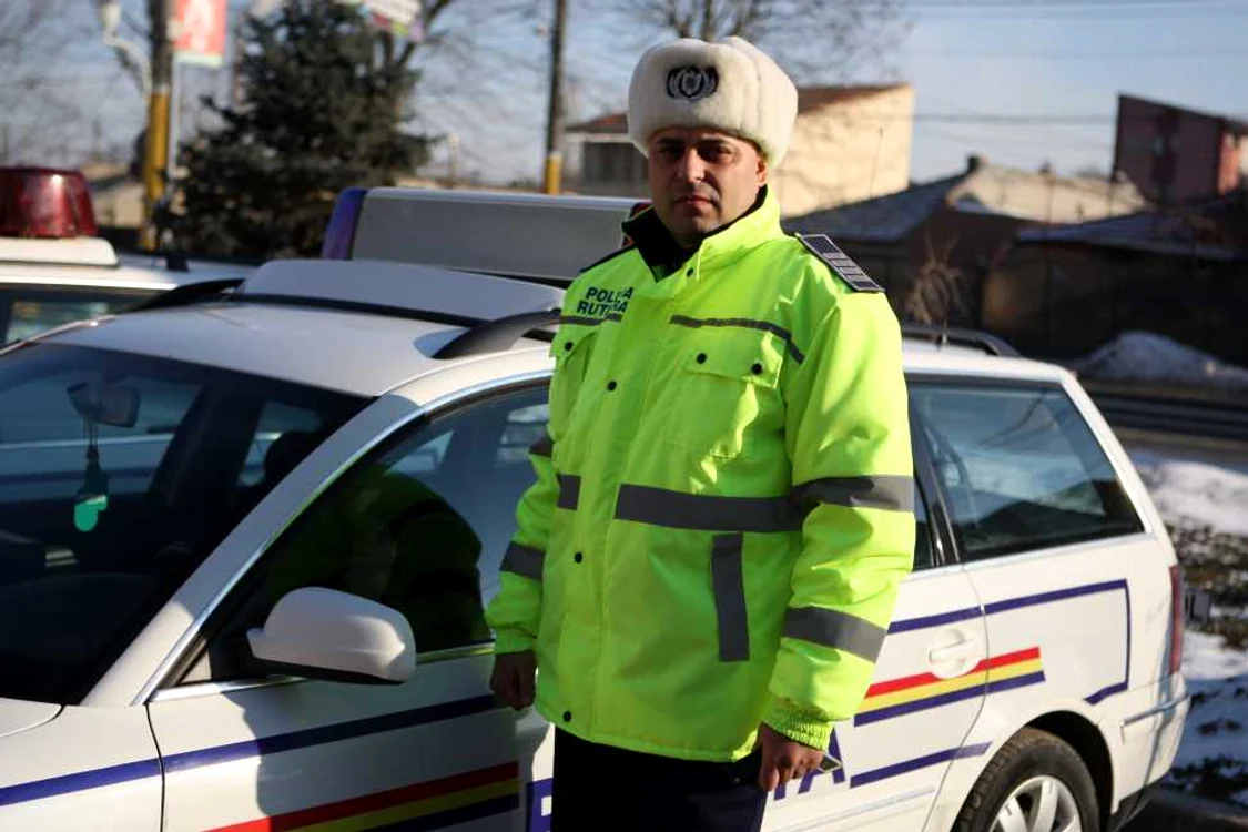 Polițistul rutier Silviu Enache 