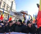 Reprezentanți ai partidului AUR și simpatizanți ai acestora și ai candidatului independent Călin Georgescu participă la o acțiune de protest cu titlul „Miting pentru democrație“ în București. FOTO Inquam Photos / George Călin