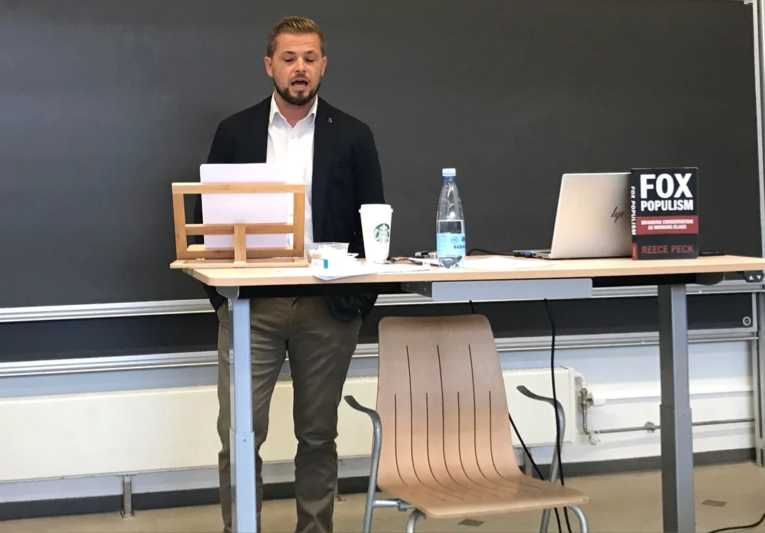 Reece Peck. FOTO: Facebook / American Studies Univ. Southern Denmark