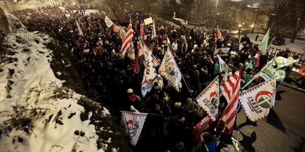 Protest la Budapesta fata de Legea sclaviei FOTO EPA-EFE