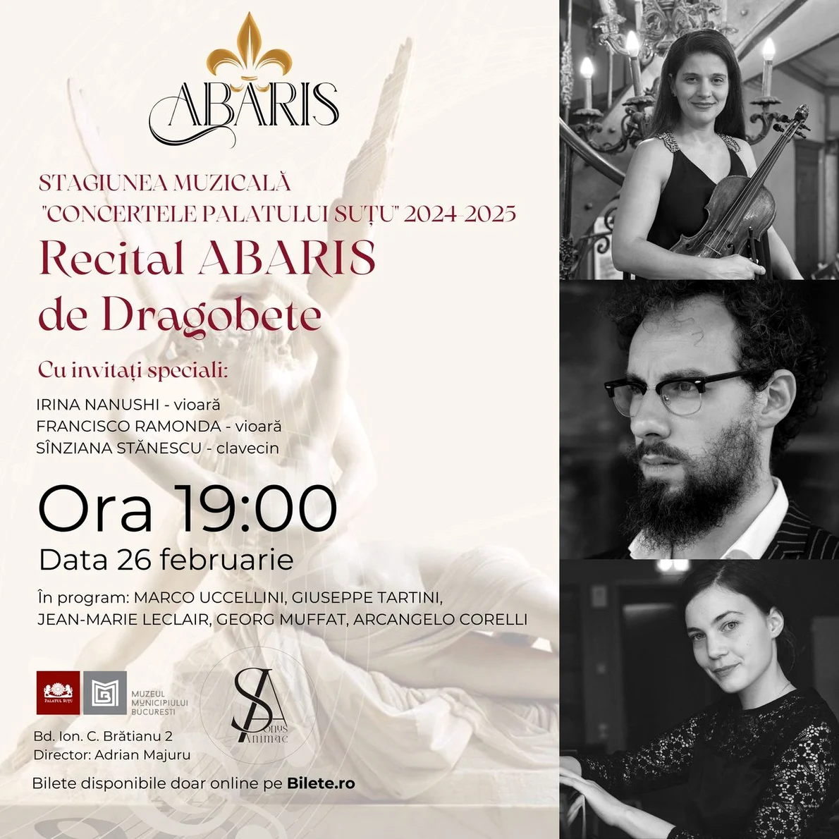Recital ABARIS de Dragobete, la Palatul Suțu