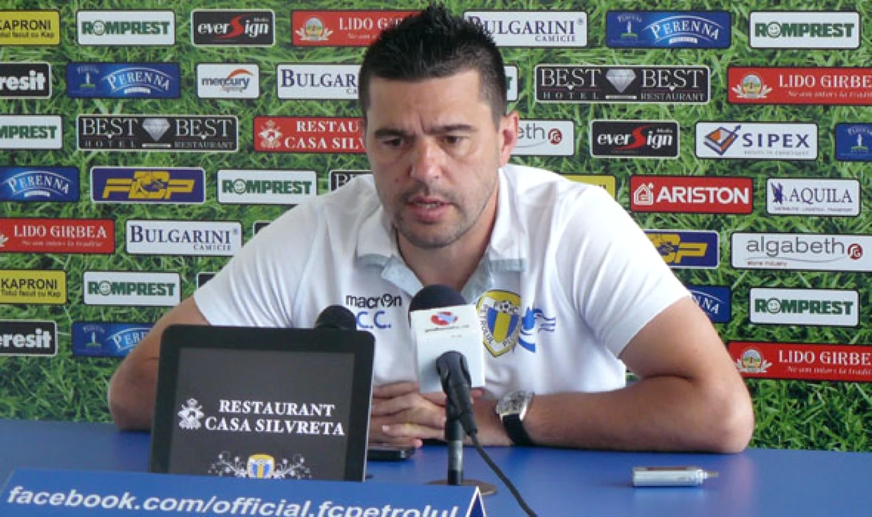 Cosmin Contra are încredere că petroliştii vor face o figură frumoasă cu FC Braşov. FOTO fcpetrolul.ro