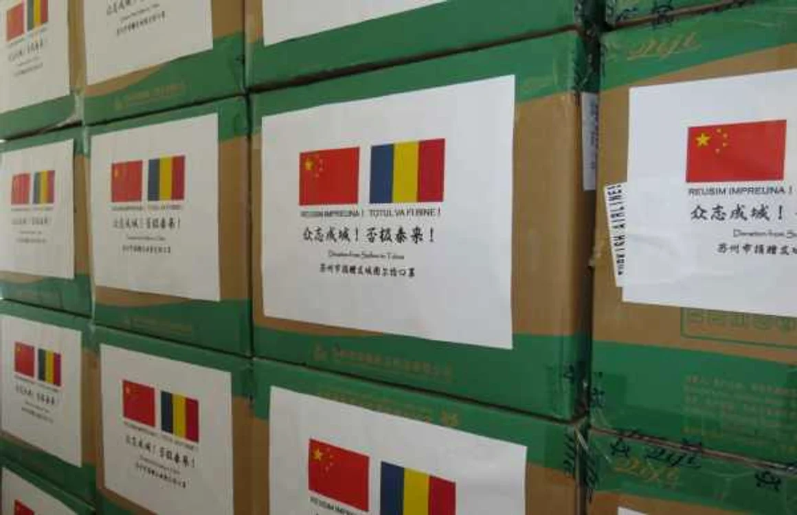 Măşti de protecţie - transport umanitar ajutor China Tulcea Suzhou Sursa Consiliul Judeţean Tulcea