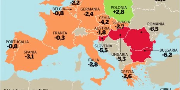 Harta crizei in Europa