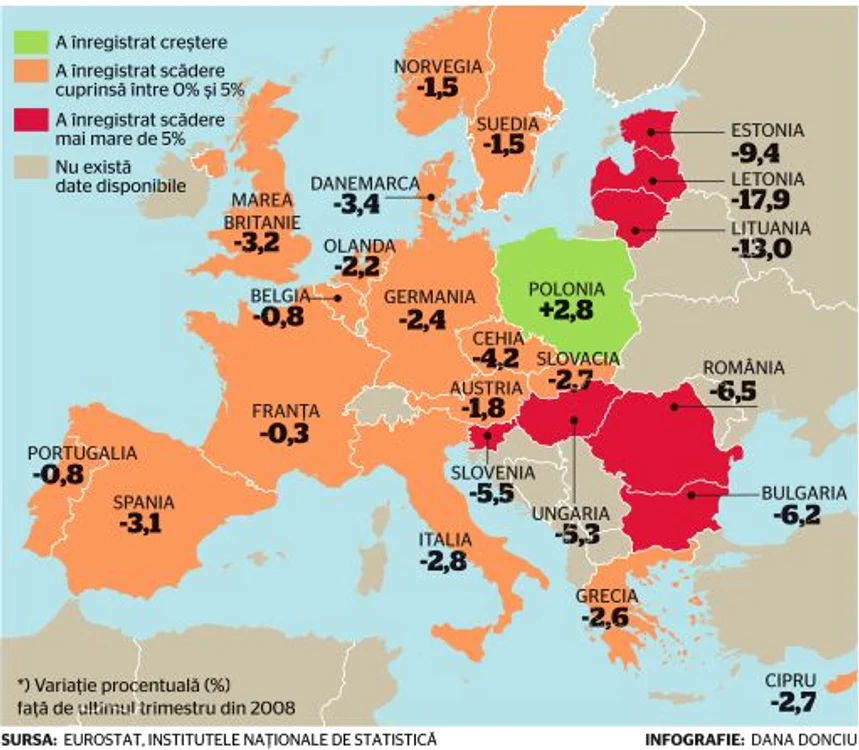 Harta crizei in Europa