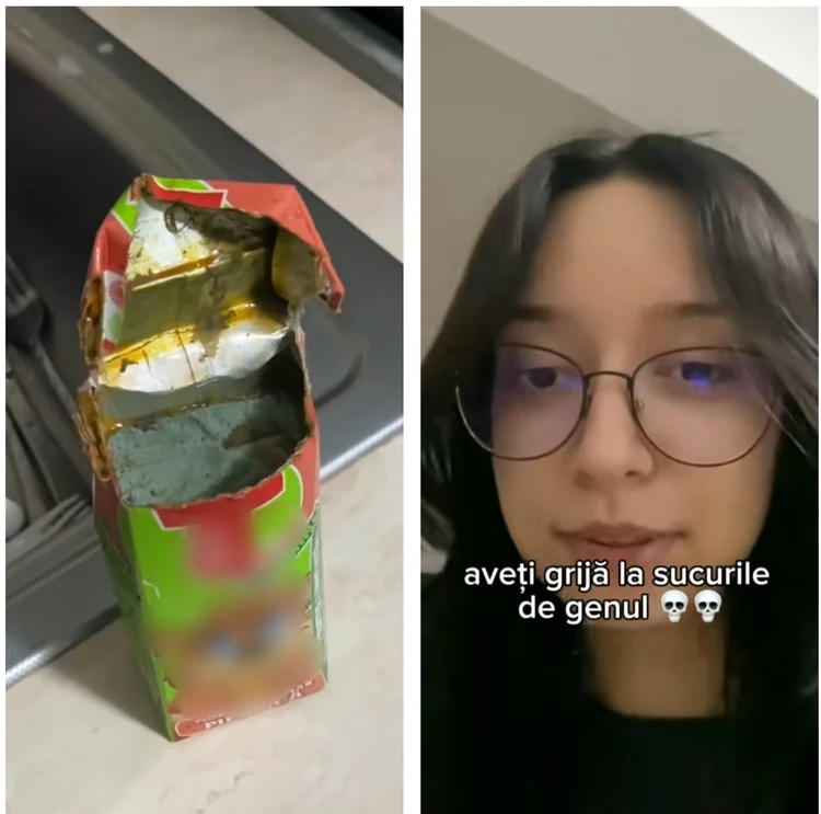 Este oribil ce a găsit o tânără într-o cutie de suc cu pai
