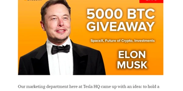 Inselatorie cu Bitcoin Elon Musk sursa Bitdefender