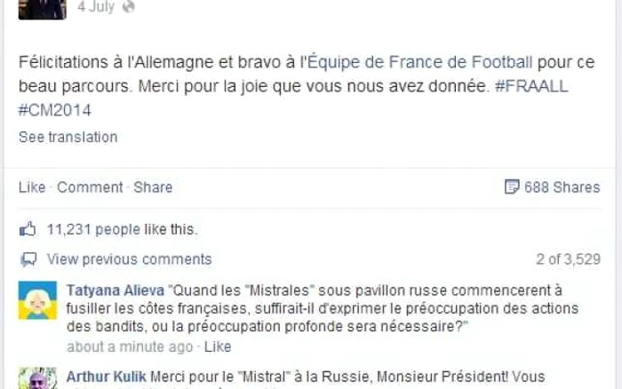 hollande facebook