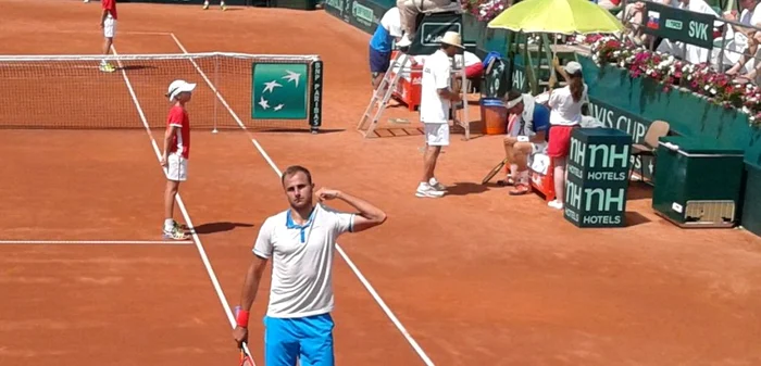 Marius Copil a adus României prima victorie la Cupa Davis Foto S. Ionescu