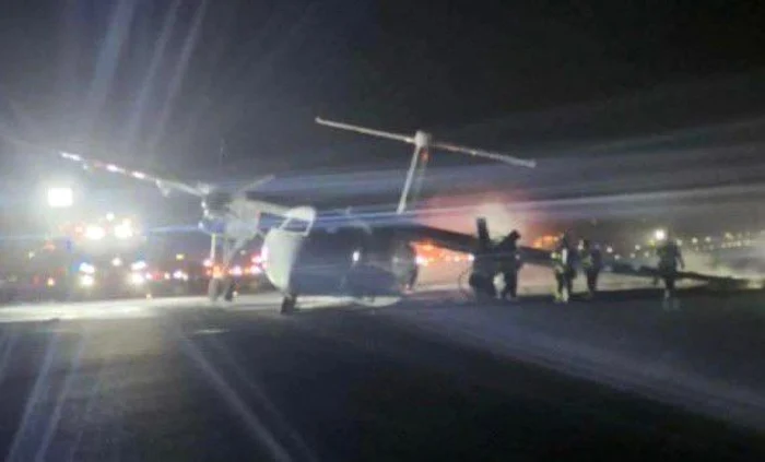 A vionul a fost evacuat și nu au existat victime FOTO X (Twitter) / Mario Nawfal