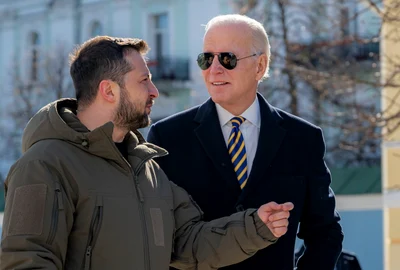 Volodimir Zelenski si Joe Biden la Kiev FOTO EPA EFE jpg