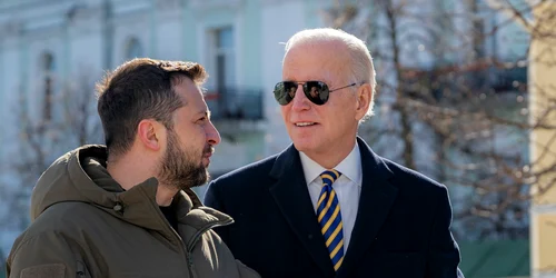 Volodimir Zelenski si Joe Biden la Kiev FOTO EPA EFE jpg