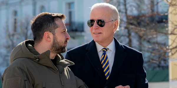 Volodimir Zelenski si Joe Biden la Kiev FOTO EPA EFE jpg