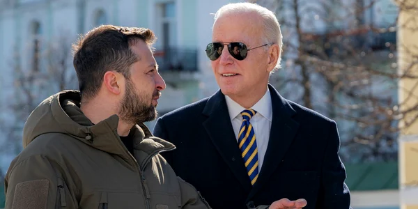 Volodimir Zelenski si Joe Biden la Kiev FOTO EPA EFE jpg