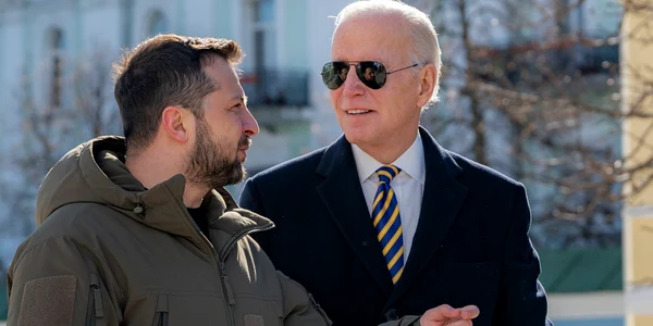 Volodimir Zelenski si Joe Biden la Kiev FOTO EPA EFE jpg