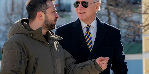 Volodimir Zelenski si Joe Biden la Kiev FOTO EPA EFE jpg