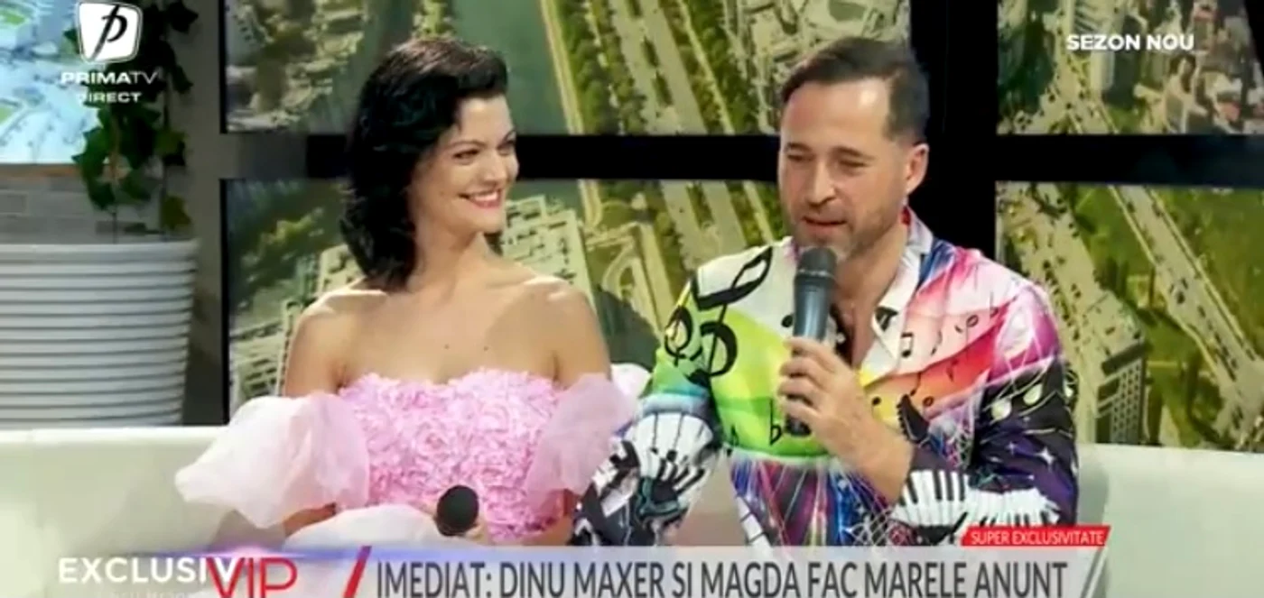 Magdalena Chihaia și Dinu Maxer, invitați în emisiunea lui Cristi Brancu Sursa foto: YouTube 