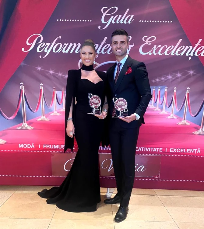 Anamaria Prodan și unul dintre antrenorii pe care îi reprezintă, Florin Bratu