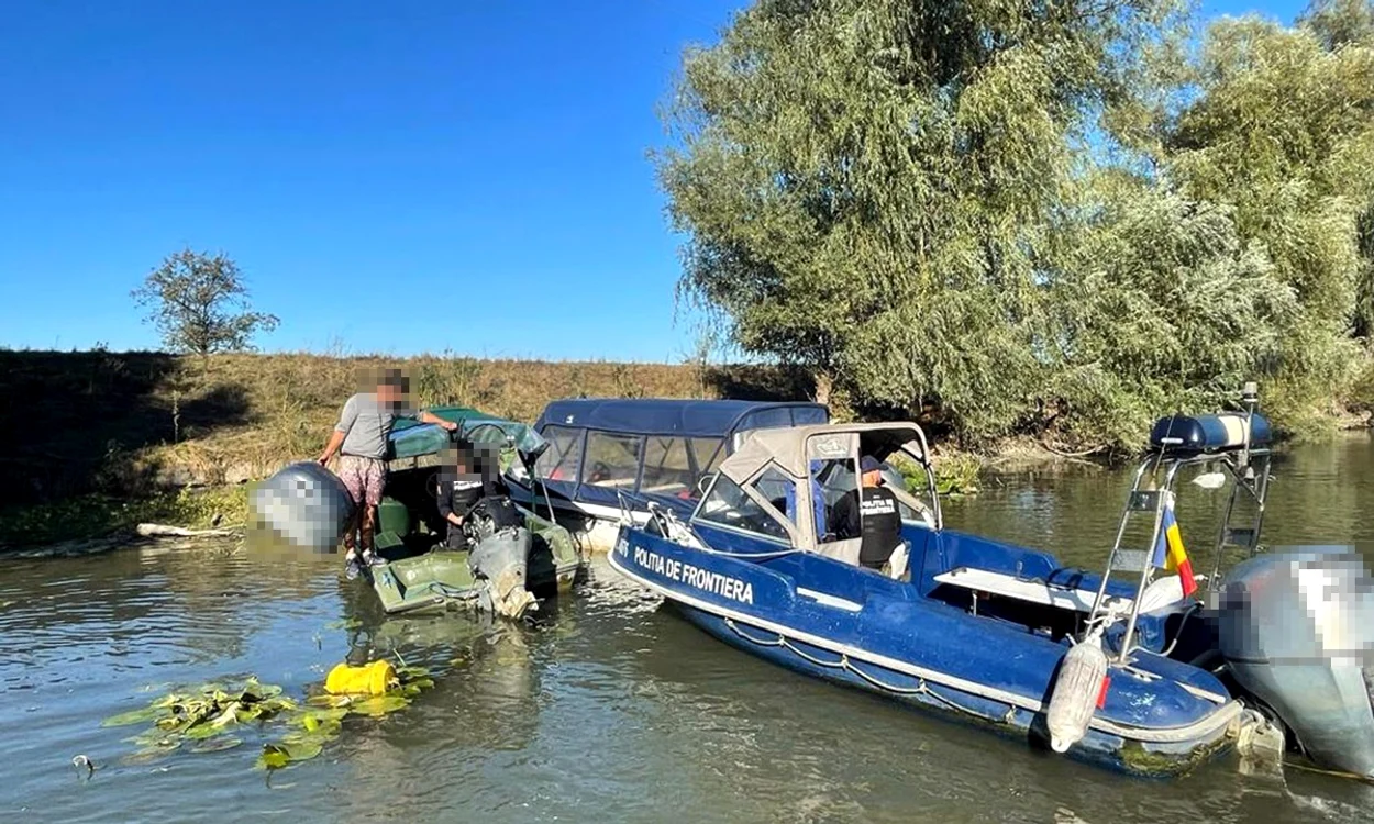 Motoarele au fost găsite în comuna Crișan FOTO: Garda de Coastă