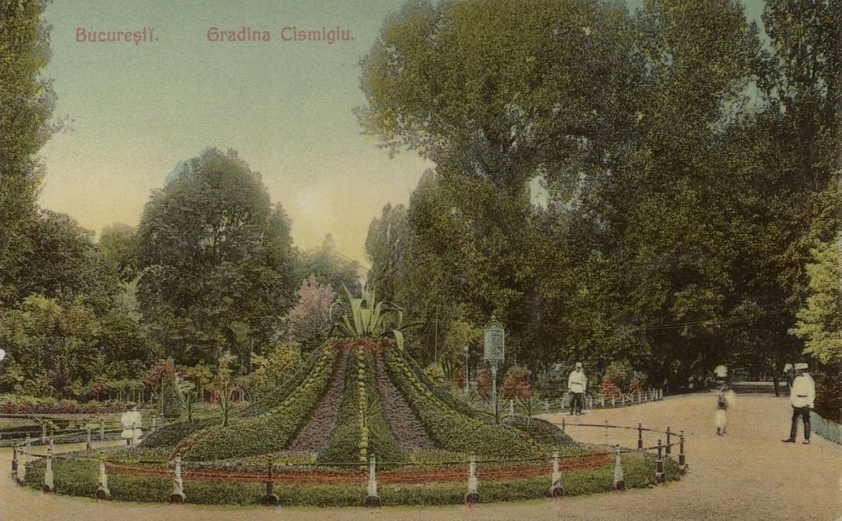 București, Grădina Cişmigiu (© ANR, SJAN Maramureş, Colecţia de ilustrate de la Schmid Frederic, sec. XIX-XX, nr. 72)