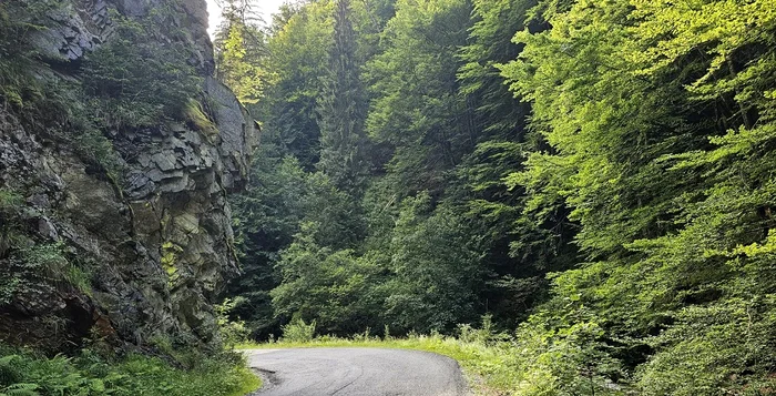 Şoseaua străbate munţii. FOTO: Adevărul