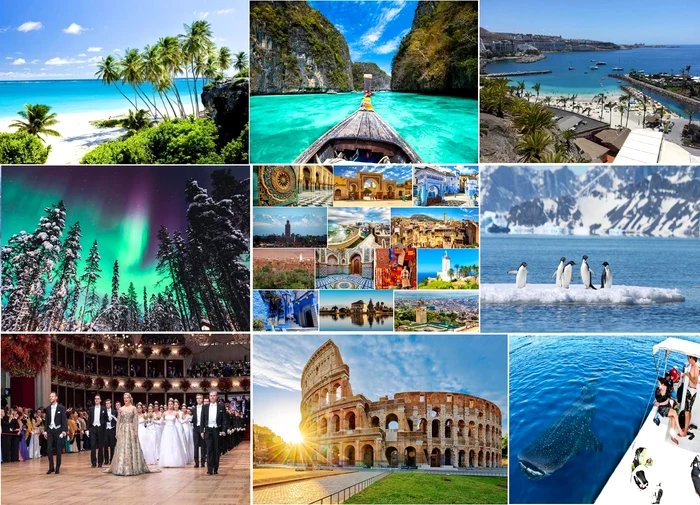 Destinații turistice pentru primul trimestru al anului 2025 Colaj