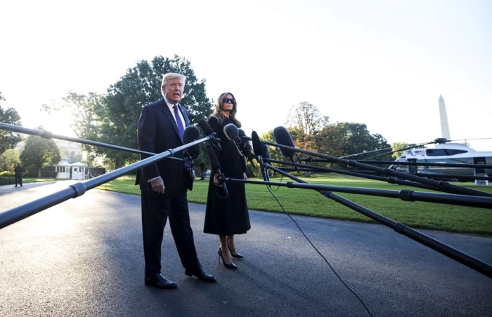 Preşedintele Trump împreună cu Prima Doamnă, Melania Trump/ Foto: EPA