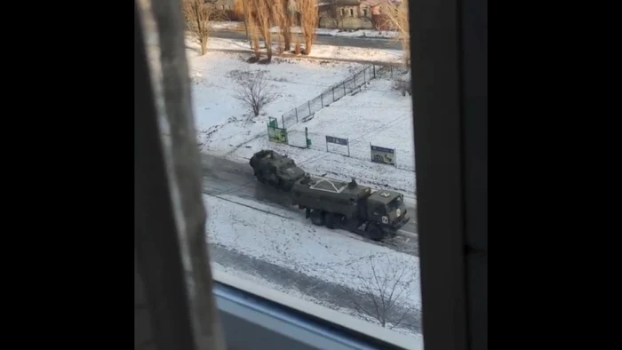 Vehicule militare ruse in Harkov