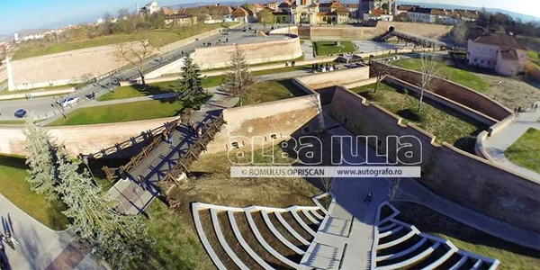 Imagine aeriană a oraşului Alba Iulia/Sursa foto