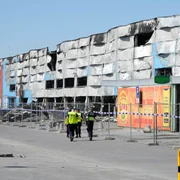 Un incendiu pus de Polonia pe seama sabotajului a distrus un centru comercial din Varșovia FOTO Profimedia jpg