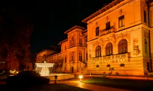 Palatul Cotroceni iluminat în portocaliu de ziua pentru eliminarea violentei impotriva femeilor foto facebook jpg