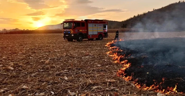 Incendiții de vegetație, în mai multe zone ale țării Foto: FB ISU