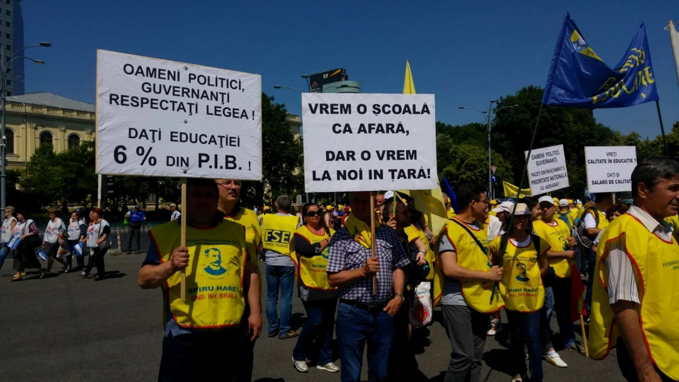 Protest profesori. FOTO: Mircea Barbu