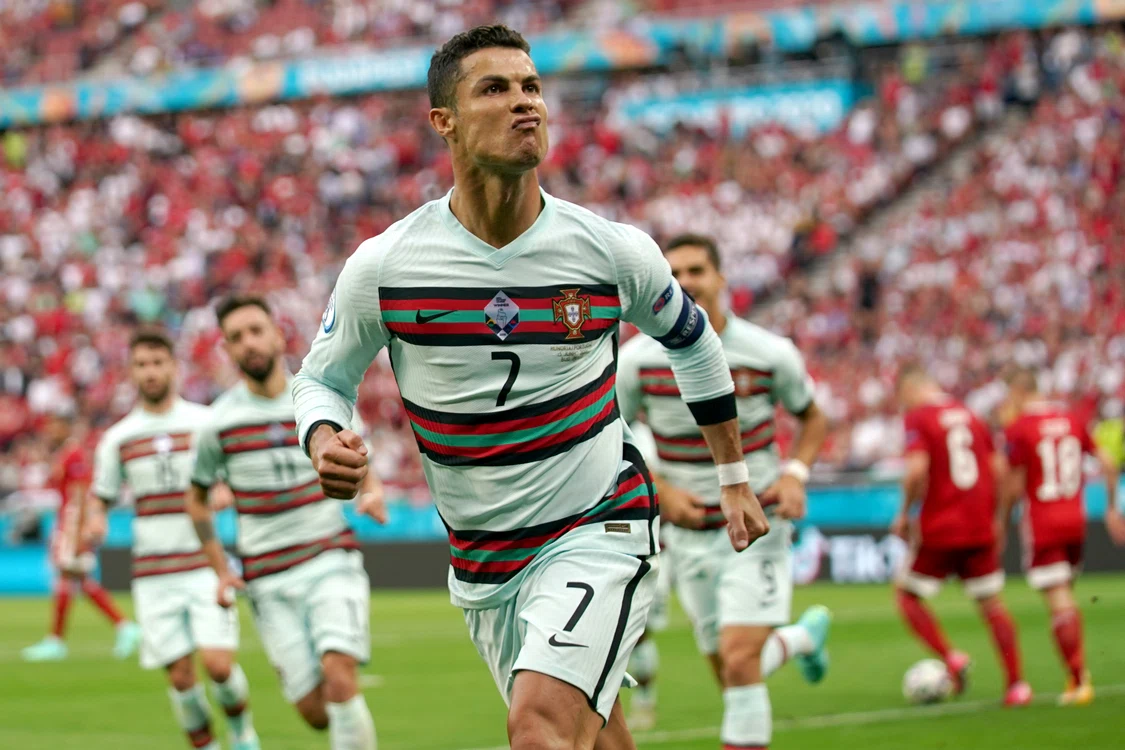 Cristiano Ronaldo a înscris golul 105 dintr-un penaltyFoto: EPA-EFE