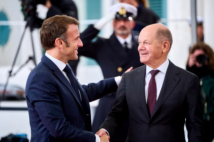 Emmnuel Macron și Olaf Scholz la Berlin FOTO PROFIMEDIA