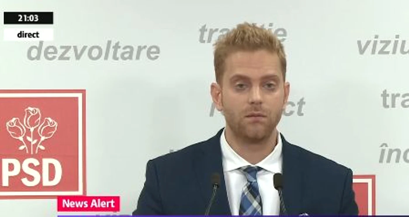 Ilan Laufer a făcut acuzațiile de la pupitrul cu însemnele PSD 