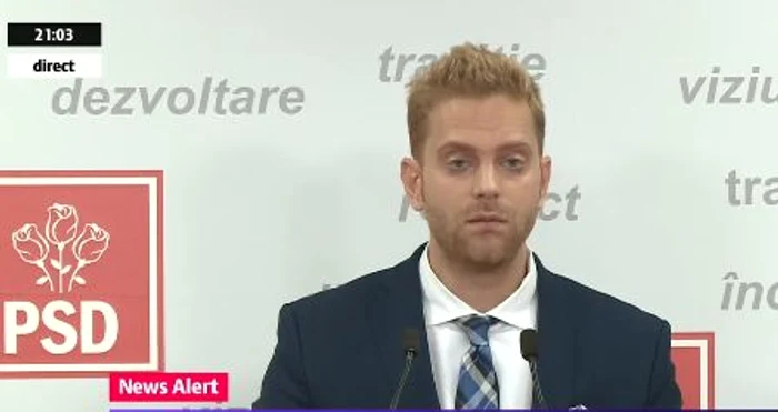 Ilan Laufer a făcut acuzațiile de la pupitrul cu însemnele PSD 