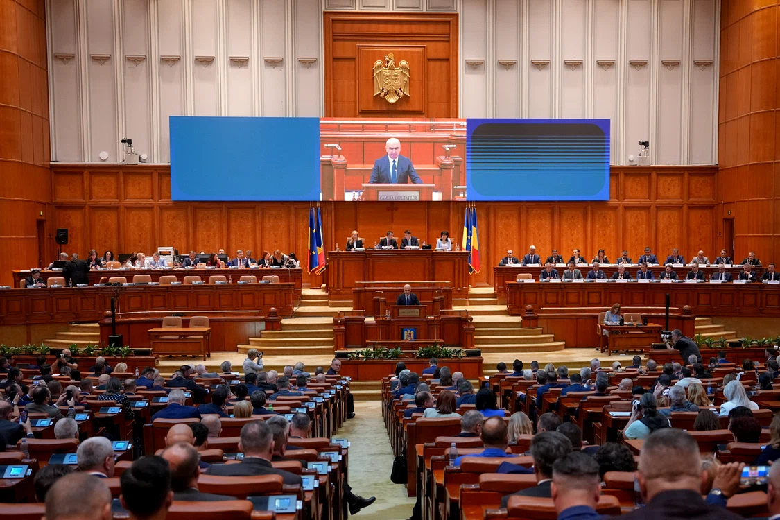 Ilie Bolojan și-a asumat răspunderea în Parlament. FOTO Mediafax