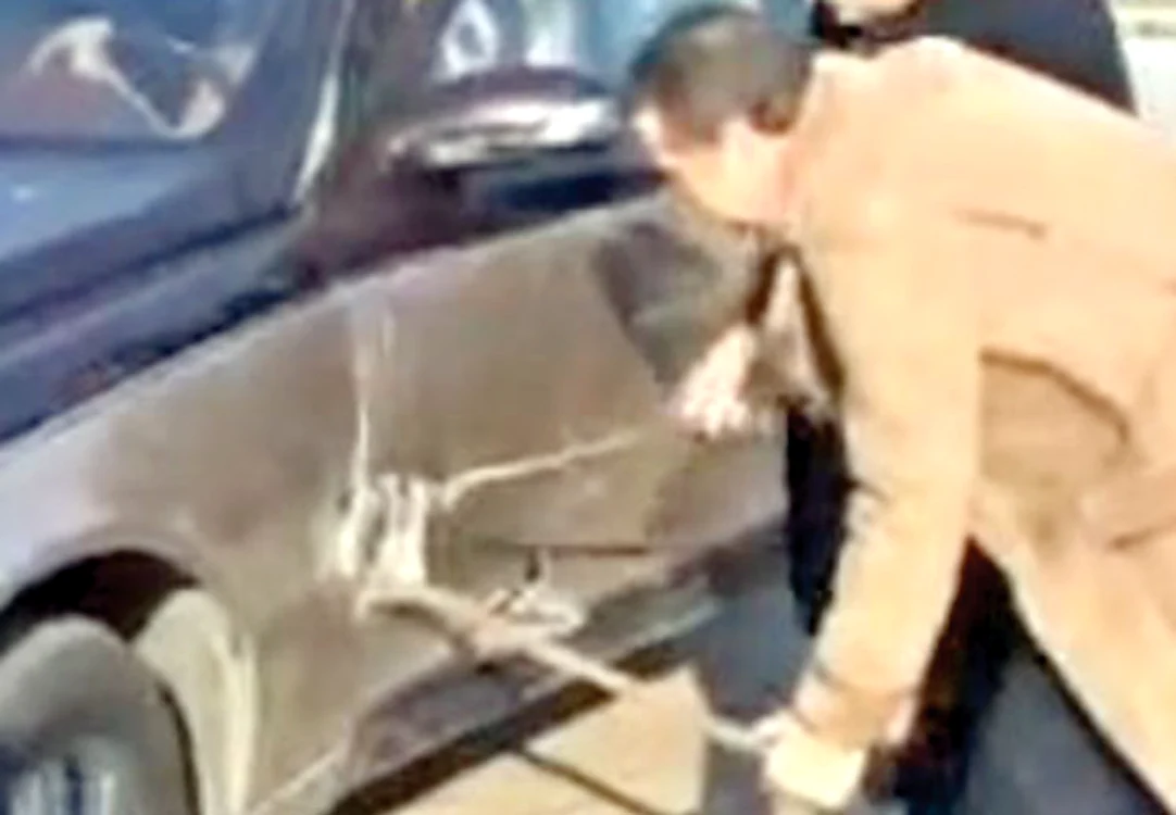 În 2006, Becali şi-a  reparat maşina de  lux cu o rangă