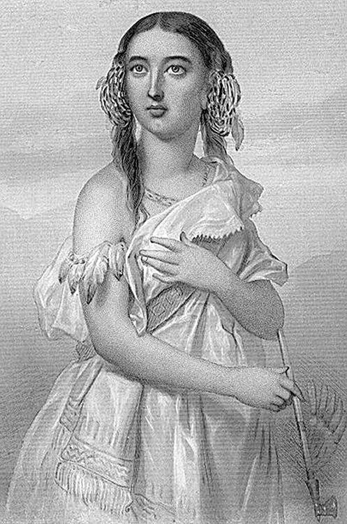 Pocahontas, în haine europene (1612). FOTO: Profimedia