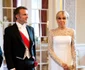 Emmanuel Macron și Brigitte Macron la Palatul Regal din Oslo. FOTO: Profimedia