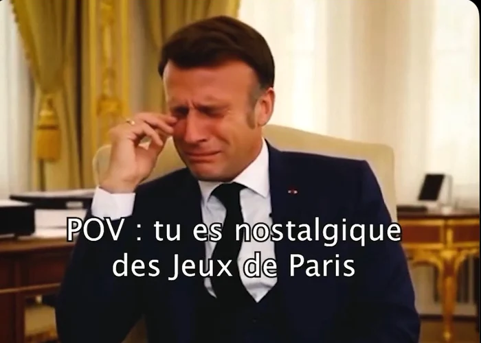 VIDEO Emmanuel Macron, în lacrimi într-un montaj inedit la un an după JO Paris 2024. „Da, este AI"