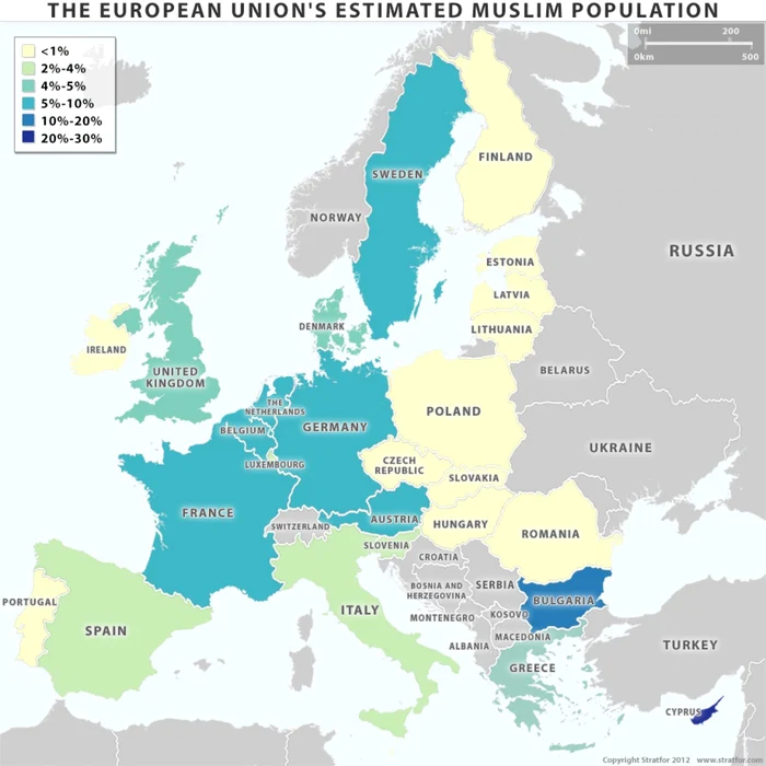 populatia musulmana in euroa stratfor