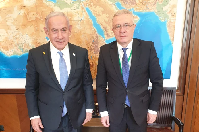 Benjamin Netanyahu l-a primit pe Cristian Diaconescu FOTO: Administrația Prezidențială