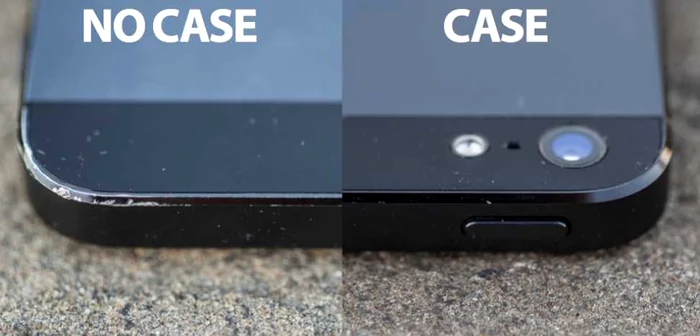 Două telefoane iPhone 5 folosite cu şi fără protecţie timp de două luni. FOTO Gizmodo