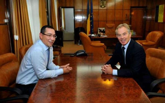 Victor Ponta şi Ton Blair FOTO gov.ro