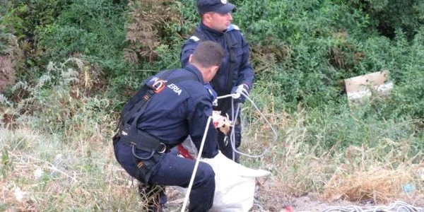 Jandarmii adună gunoaiele din zona Secu