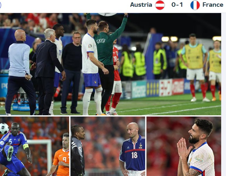 Euro 2024. Victorie cu emoţii pentru naționala Franţei în meciul cu Austria: 1-0